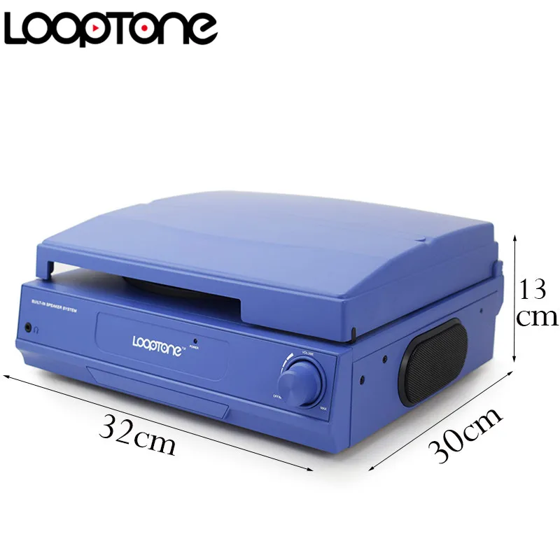 Ременной привод LoopTone 33/45/78 об/мин Bluetooth Виниловый проигрыватель пластинок