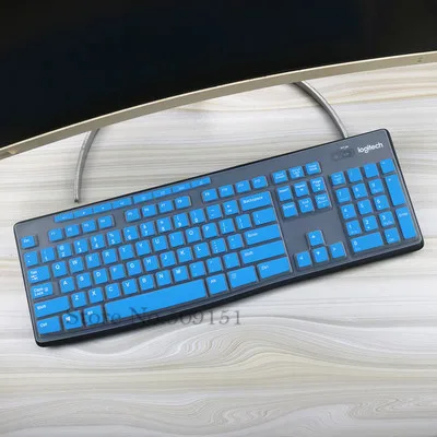 Водонепроницаемый силиконовый чехол для клавиатуры для logitech MK275 K275 MK200 K200 MK260 K260 MK270 K270 механический Настольный ПК - Цвет: Blue