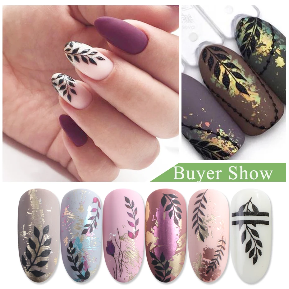 Flower Vine Nail Water Sticker Decals Leaf Lace Design Slider Nail Art Decoration Sticker DIY 1pc