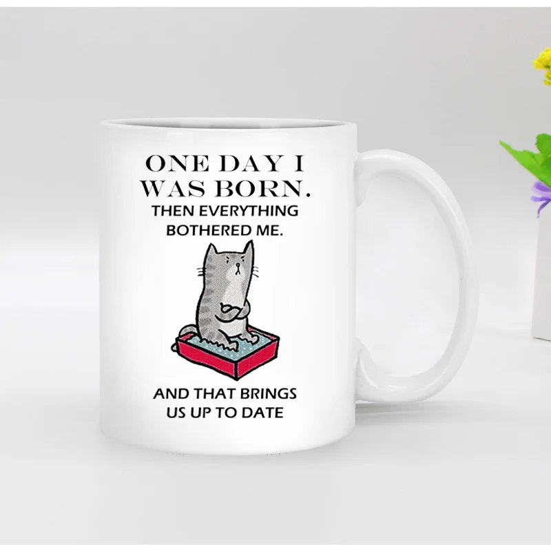 Us 987 29 Offfree Shipping Baru Lucu Kucing Mug Keramik Putih Cangkir Kopi Susu Cangkir Teh Pribadi Hadiah Ulang Tahun Natal In Mug From Rumah