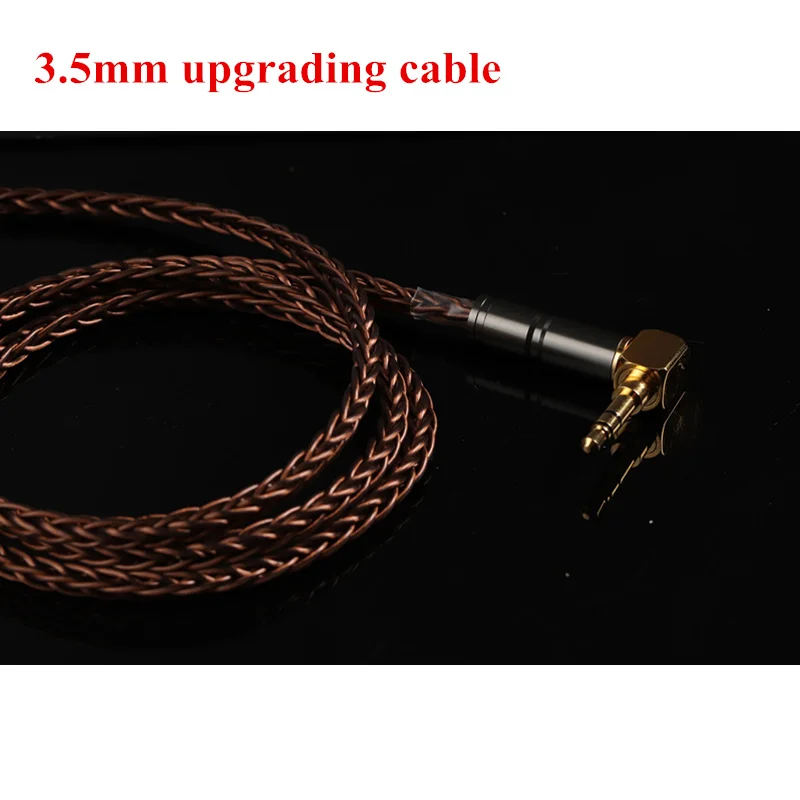 BGVP 2,5 мм/3,5 мм/2 Pin 400 провода 6N OCC серебрение MMCX кабель наушников 8 ядро балансировки аудиофилов кабель для Shure для UE - Цвет: Bronze