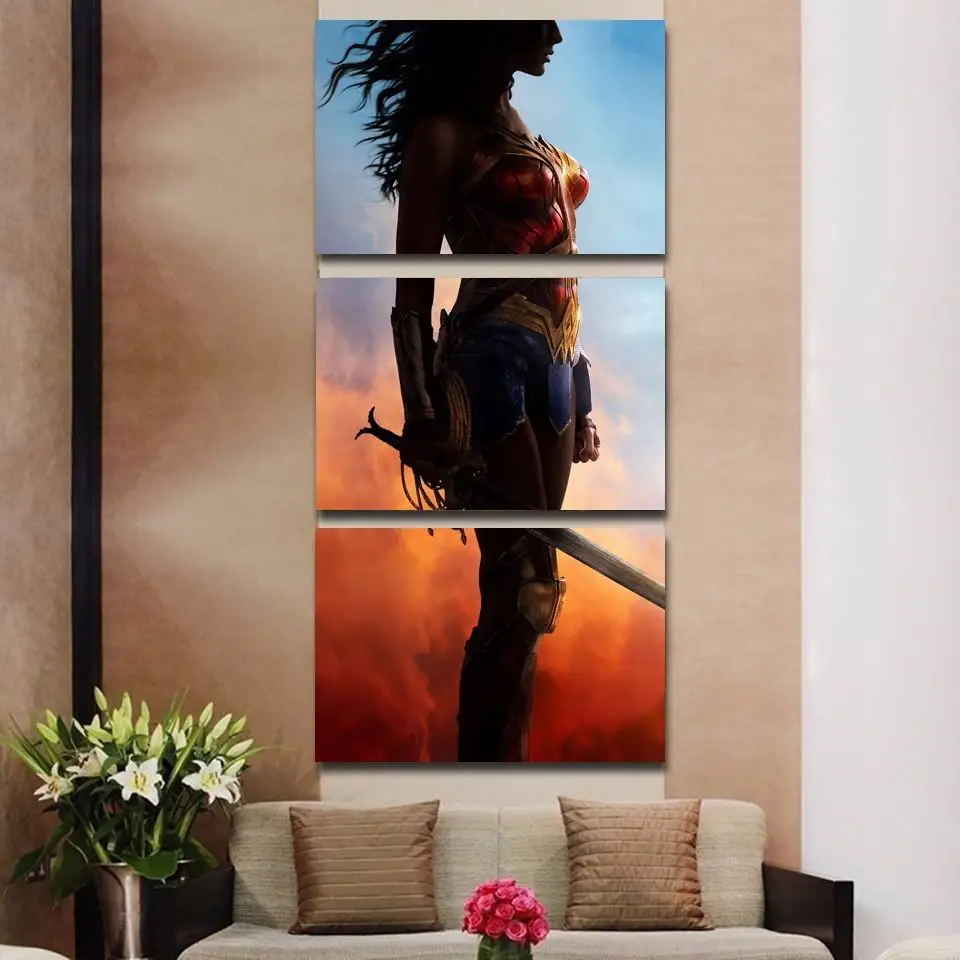 3 шт. настенные картины на холсте чудо женщины PT1423|art painting|paintings on canvaswall art painting |
