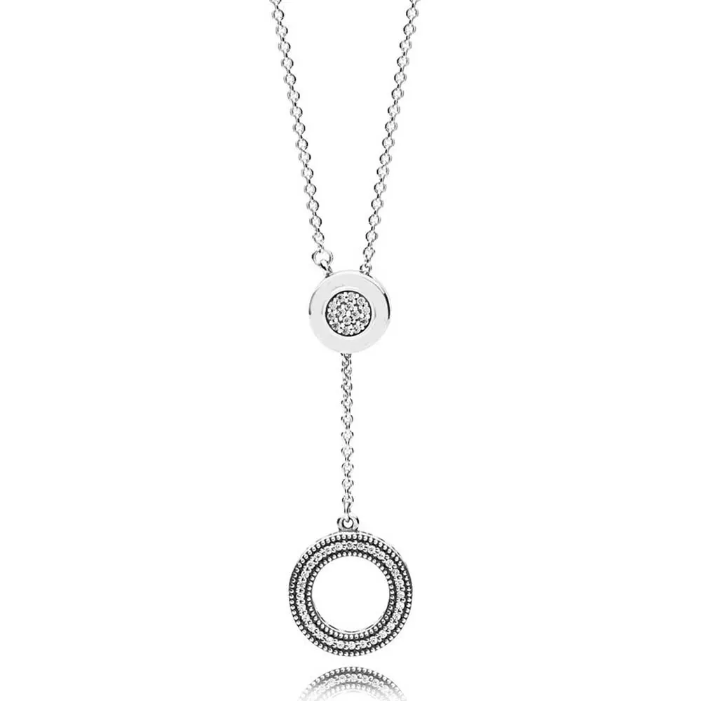 

Signature Necklace, Clear CZ 100% Real 925 Sterling Silver Signature Necklace For Women Jewelry