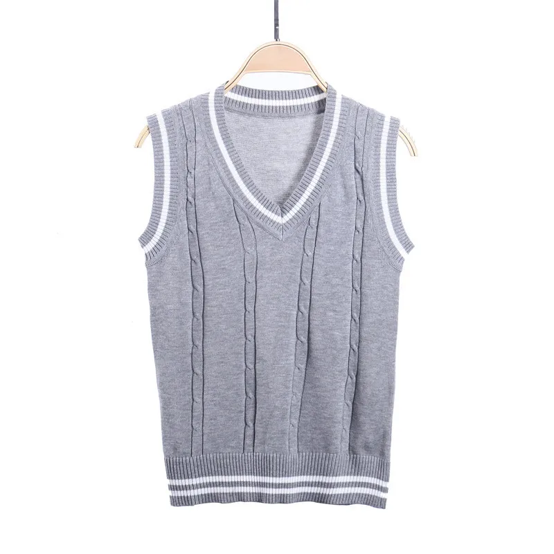  2019 Children Boys Knit Vests Spring Autumn Toddler Girls Sleeveless Waistcoat Striped Knitting V-n - 4000026365112