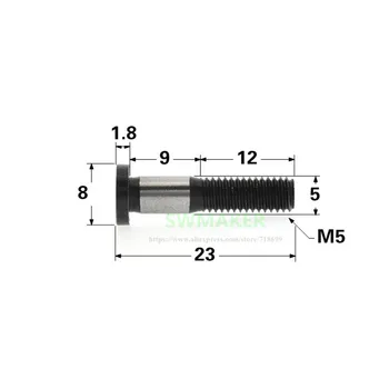 

10pcs M5-23 inner hexagonal blackening screw, M5 bolt fixed screw for high strength bearing pulley
