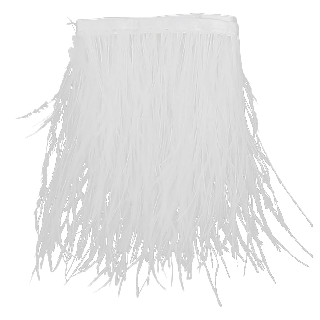 18 цветов страусиные перья бахрома отделка атласная лента для шитья платья 4-6 дюймов в ширину, 36,2 дюйма в длину