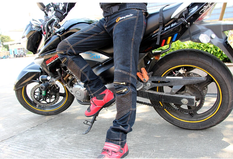 Мужские мотоциклетные мотокроссы по бездорожью, защитные мото джинсы, брюки, ветрозащитные мотоциклетные гоночные джинсы, повседневные штаны