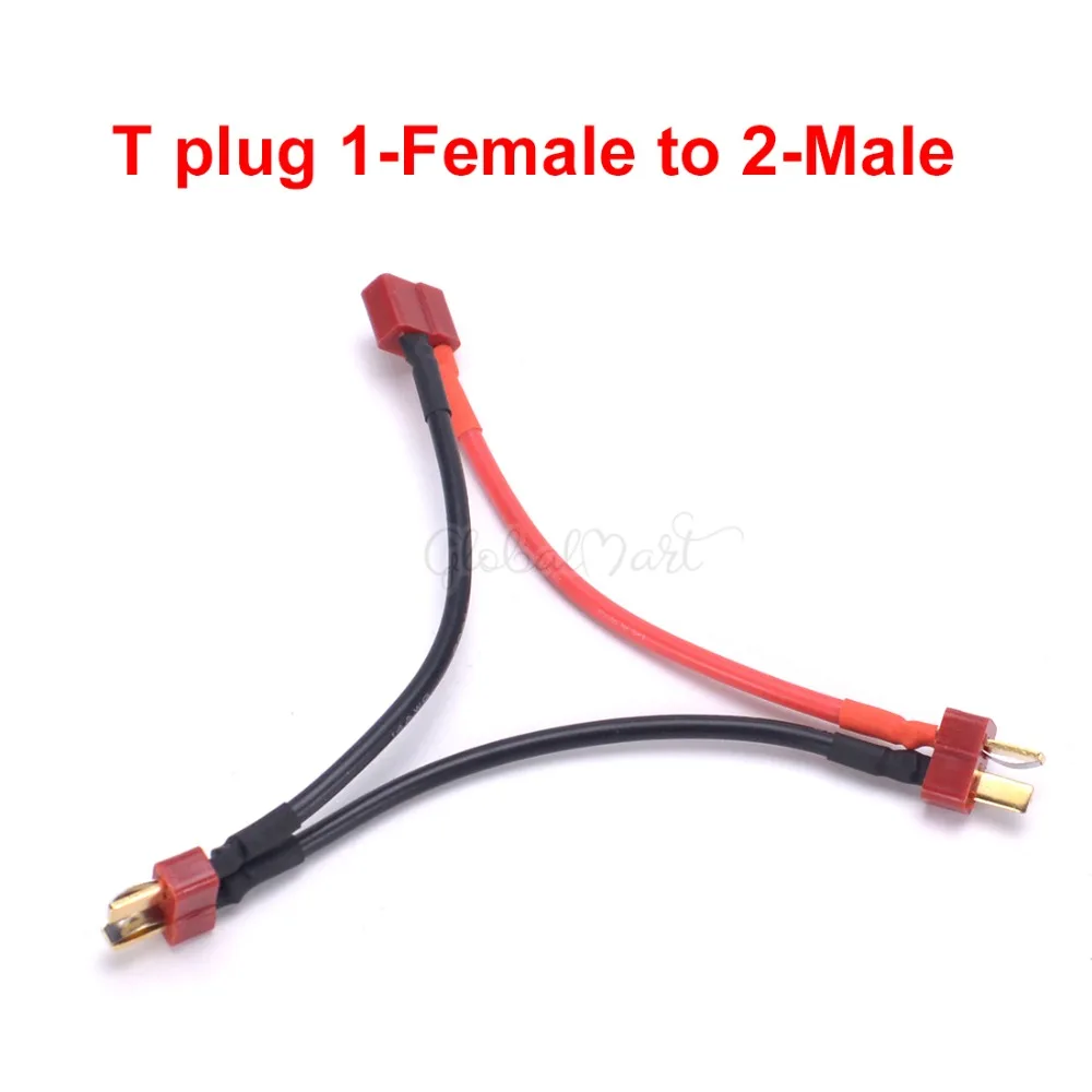 T-Plug T plug Y Wire Harness Female to Male T Plug Parallel Battery Pack Connector Cable 14AWG (3)