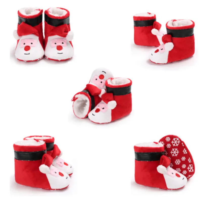 CANIS детские сапоги обувь новорожденного для маленьких мальчиков и девочек детские зимние теплые сапоги обувь для кроватки рождественские туфли загрузки Bebe для девочек - Цвет: as show