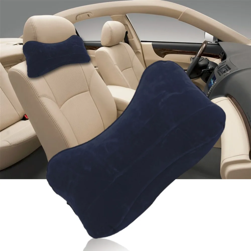 Car styling Car Home Use Flocking Fabric Inflatable H Shape Pillow