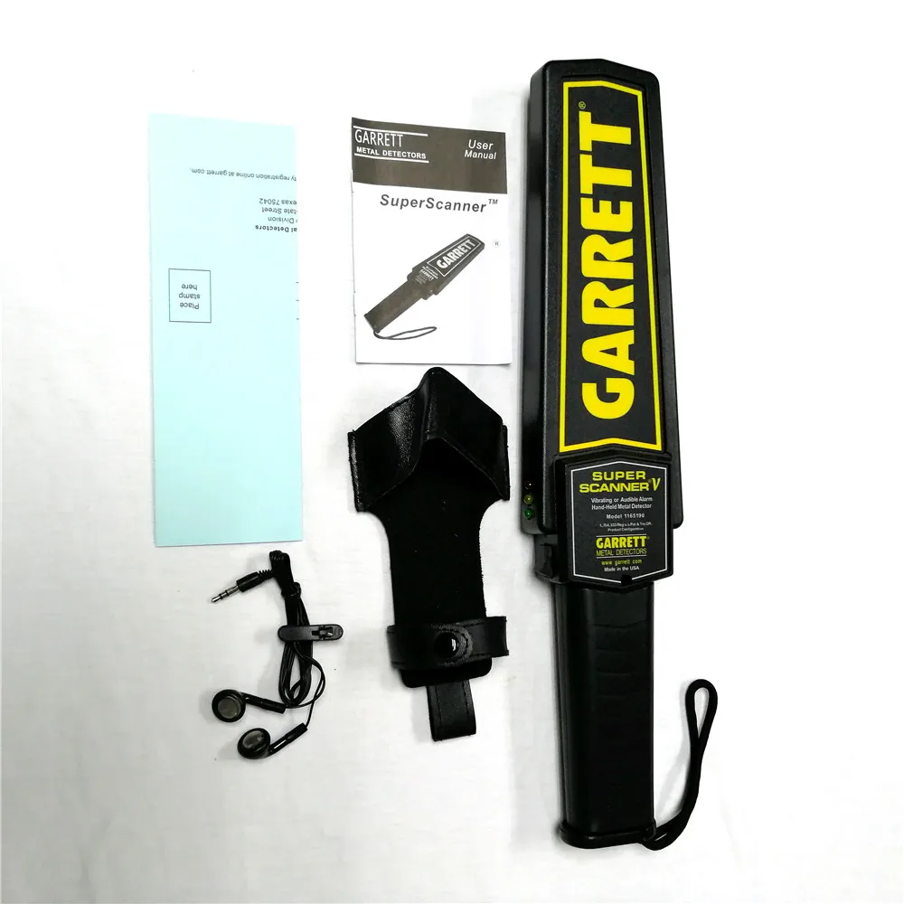 

10pcs/lot Super High Sensitive Handheld Metal Detector Garrett Super Scanner Pinpointing Gold Detector for Security