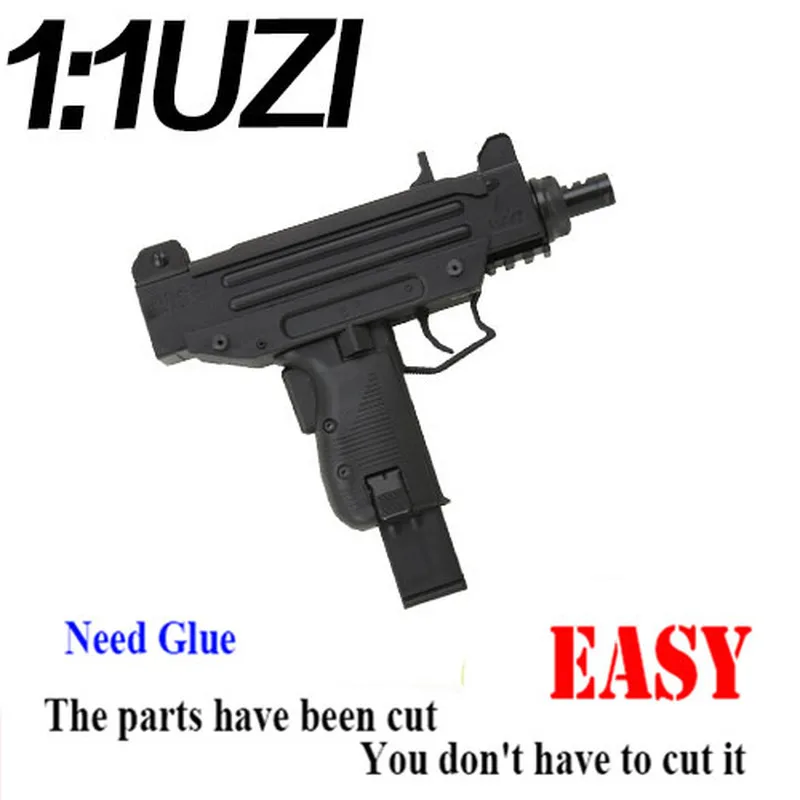 1:1 Бумажная модель игрушечного пистолета UZI обучающая игрушка для строительства