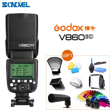 

Godox Ving V860II-C E-TTL HSS 1/8000 Li-ion Battery Speedlite Flash for Canon 850D 800D 760D 7D 5Ds 5D4 6D2 5D3 7D2 +10 Gift Kit