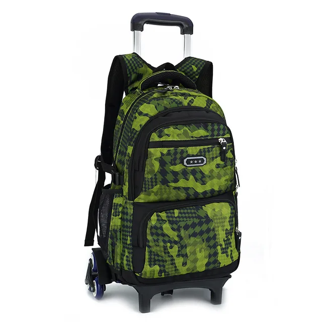 Wheels Children camouflage School Bags Trolley school Backpacks Boys