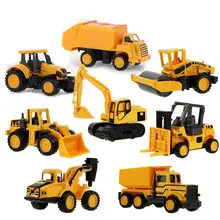 8 видов стилей мини инженерный автомобиль трактор игрушка самосвал игрушечная классическая модель сплав автомобиль дети игрушки инженерный автомобиль