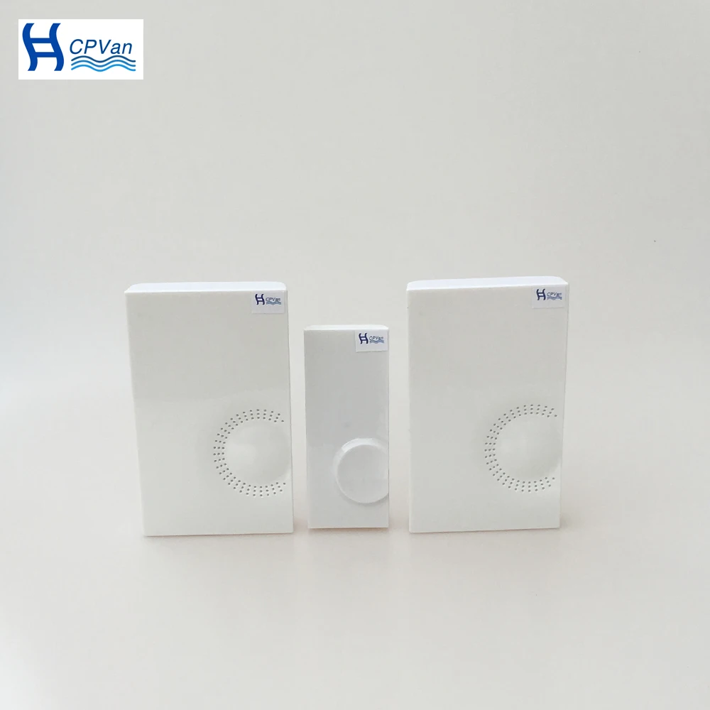 

CPVan 48 Tunes Wireless Doorbell Doorchime Door Bell,Chime One Button and Two Receivers,4 level Volume Control,Waterproof White