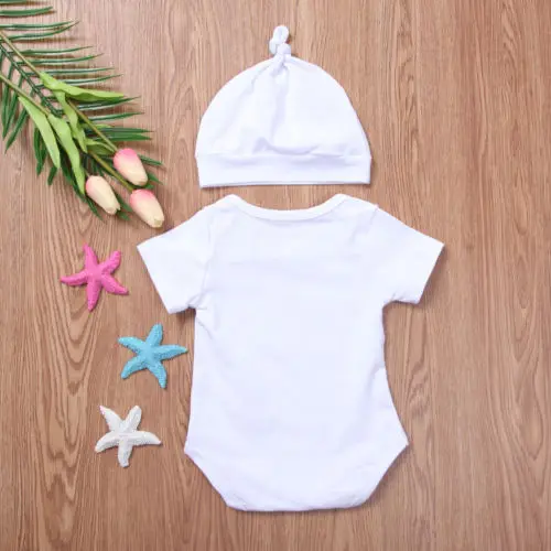 Одежда для новорожденных одежда для малышей для маленьких мальчиков Боди для малыша комбинезон с шапочкой, летний комплект из 2 предметов для мальчиков, комплекты одежды на возраст от 0 до 18 месяцев