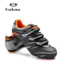 TIEBAO Road Bike Shoes Professional Nylon-fibreglass Sole Self-locking Sport Shoe Breathable Bicycle Cycling Shoes for Men Women