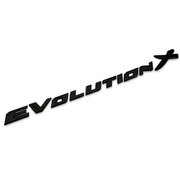 Free shipping 3D Black Evolution X Emblem Rear Back Badge Decal Sticker For MITSUBISHI Lancer