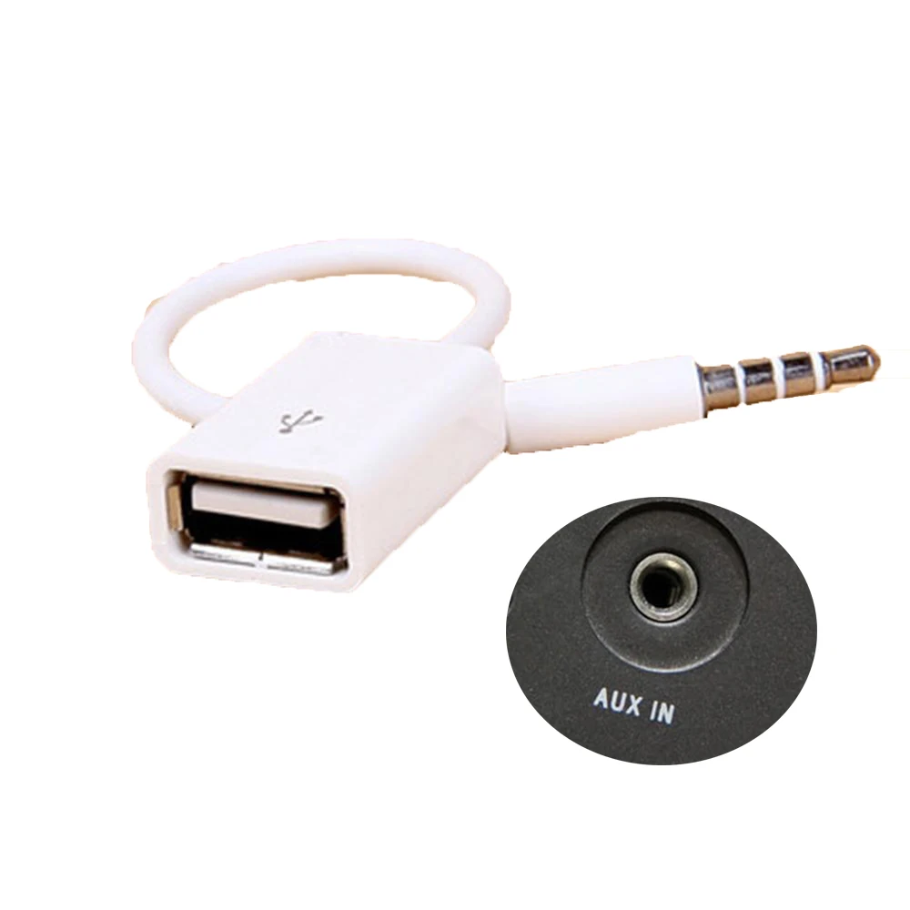 IToncs Автомобильный MP3 3 5 мм Мужской аудиоразъем AUX к USB 2 0 Женский кабель для
