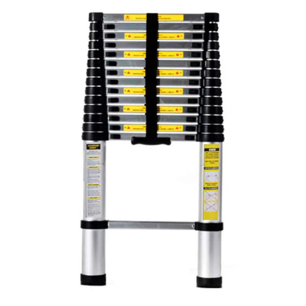 

4.4M Length 3.2M Thickening Aluminum Retractable Ladder Multifunctional Folding Single Telescopic Ladder Home Tool