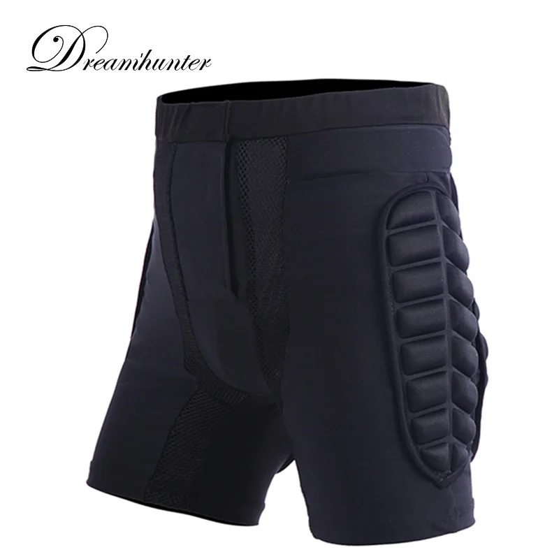 Breathable Mens Compression Shorts Fitness Workout Hip Protector Padded Shorts Leg Gear