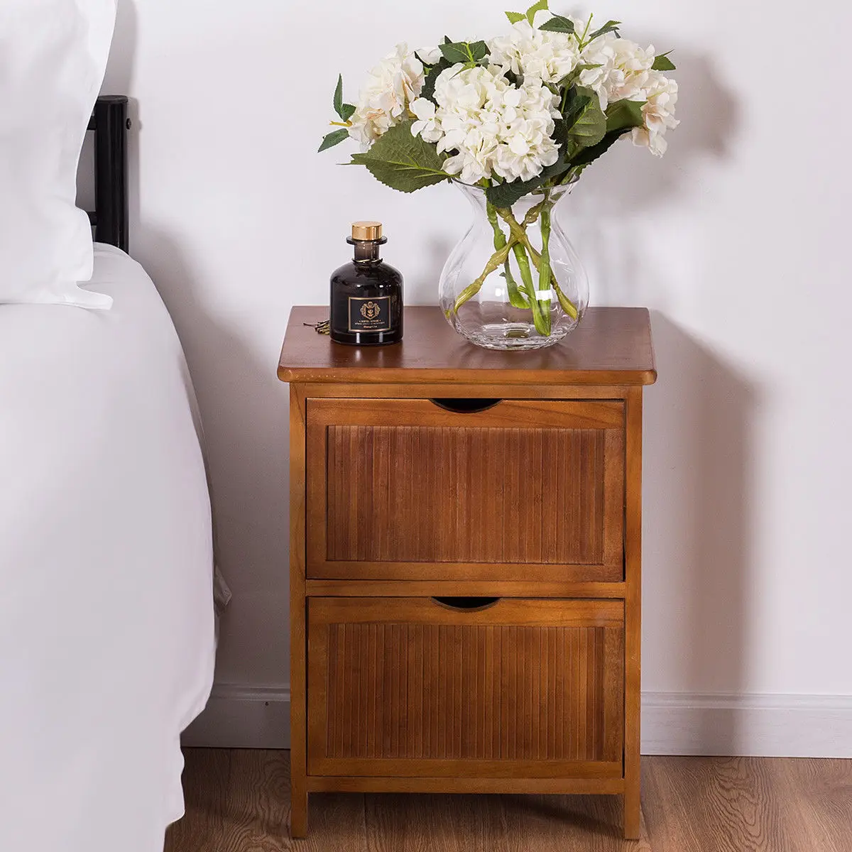 Giantex 2 Drawers Nightstand Contemporary Vintage Bedside Table Solid Wood End table Bedroom Furniture HW57057 Giantex 2 Drawers Nightstand Contemporary Vintage Bedside Table Solid Wood End table Bedroom Furniture HW57057
