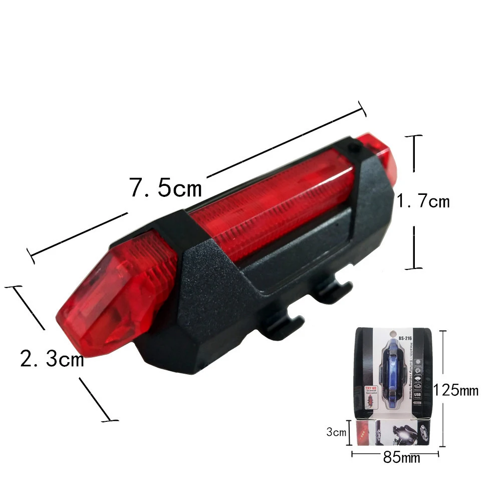 Велосипедный светильник, задний светильник, USB зарядка, аксессуары для езды на велосипеде, горный велосипед, светодиодный предупреждающий светильник, велосипедный задний светильник