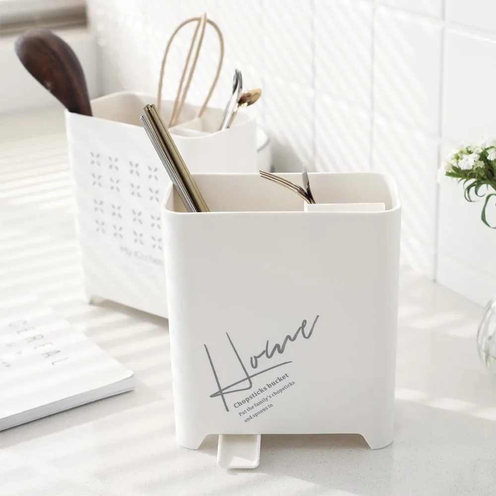 

Creative Storage Rack Tableware Spoon Fork Chopsticks Drain Holder Multifunction Kitchen Countertop Box Rack Cutlery Holder 1pc