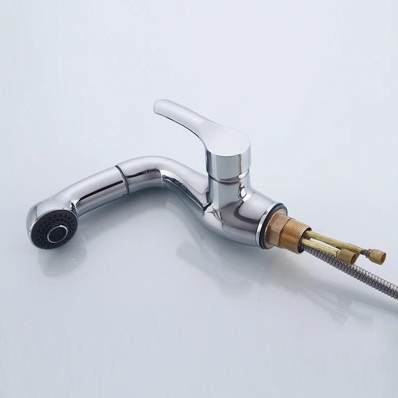 Fapully Kitchen Faucet Pull out Single Handle Deck mount Mixer Chrome Water Tap Kitchen Sink Faucet Taps Torneira Grifo Fapully Kitchen Faucet Pull out Single Handle Deck mount Mixer Chrome Water Tap Kitchen Sink Faucet Taps Torneira Grifo