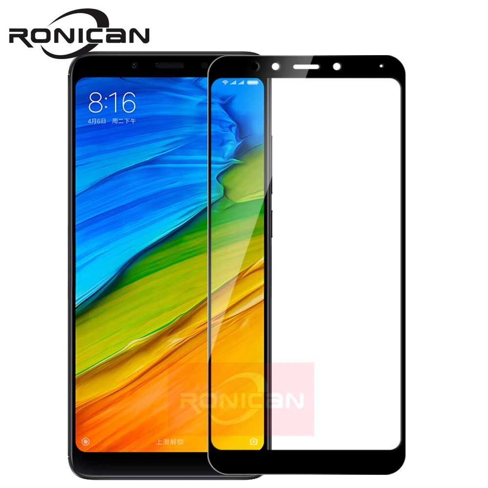 Защитное стекло для Xiaomi Redmi 5 plus защита экрана полное покрытие белый и черный