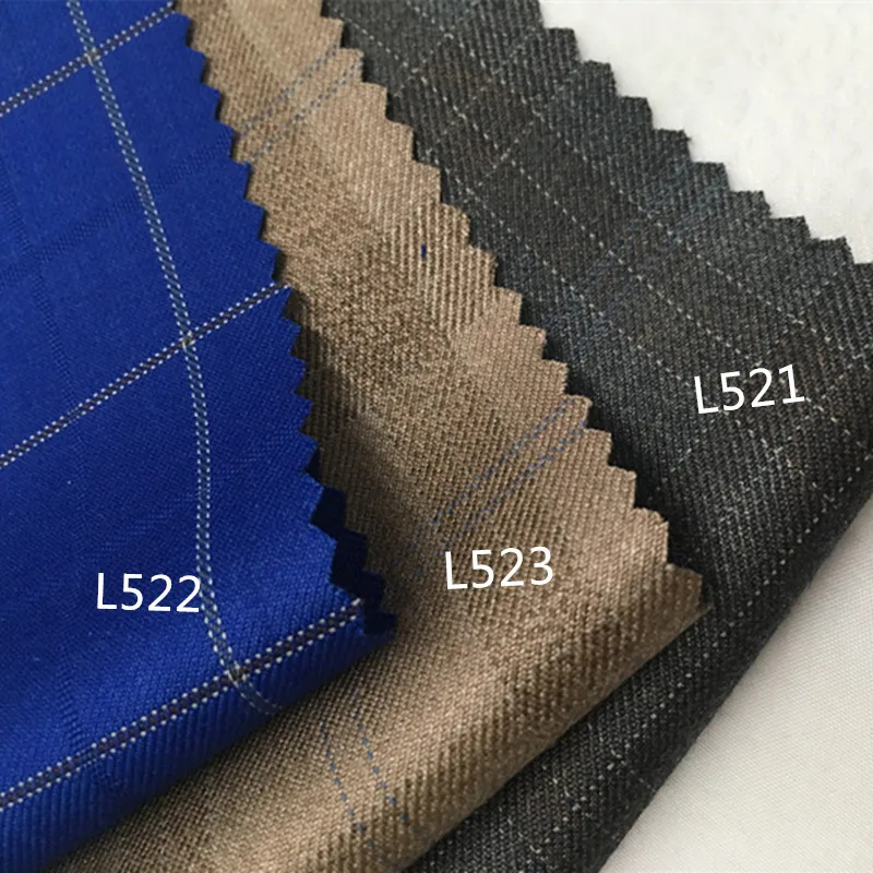 and winter clothing fashion fabric of wool and polyester thickened British Plaid suit fabric