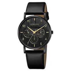 2018 Новое поступление для женщин часы Элитный бренд повседневное Женева кварцевые Кожаный ремешок наручные Watch11.14