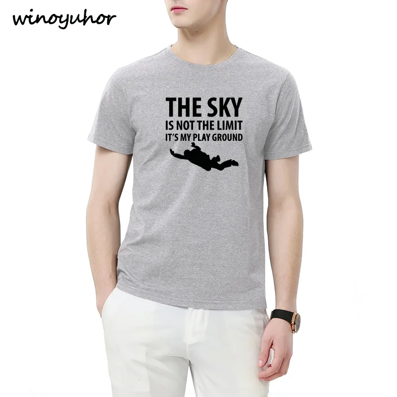 Мужская футболка с надписями Sky Is Not The limited летняя повседневная коротким рукавом и