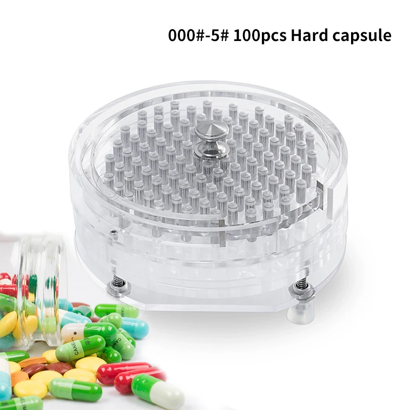 

000#-5#100 Hole 5 Minutes / Eycle Manual Capsule Filling Machine / Medicine Capsule DIY Manufacturers Pharmaceutical Pellets