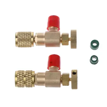 

2Pcs Safety Valve R410A R22 Air Conditioning Quick Coupler Connector Adapters