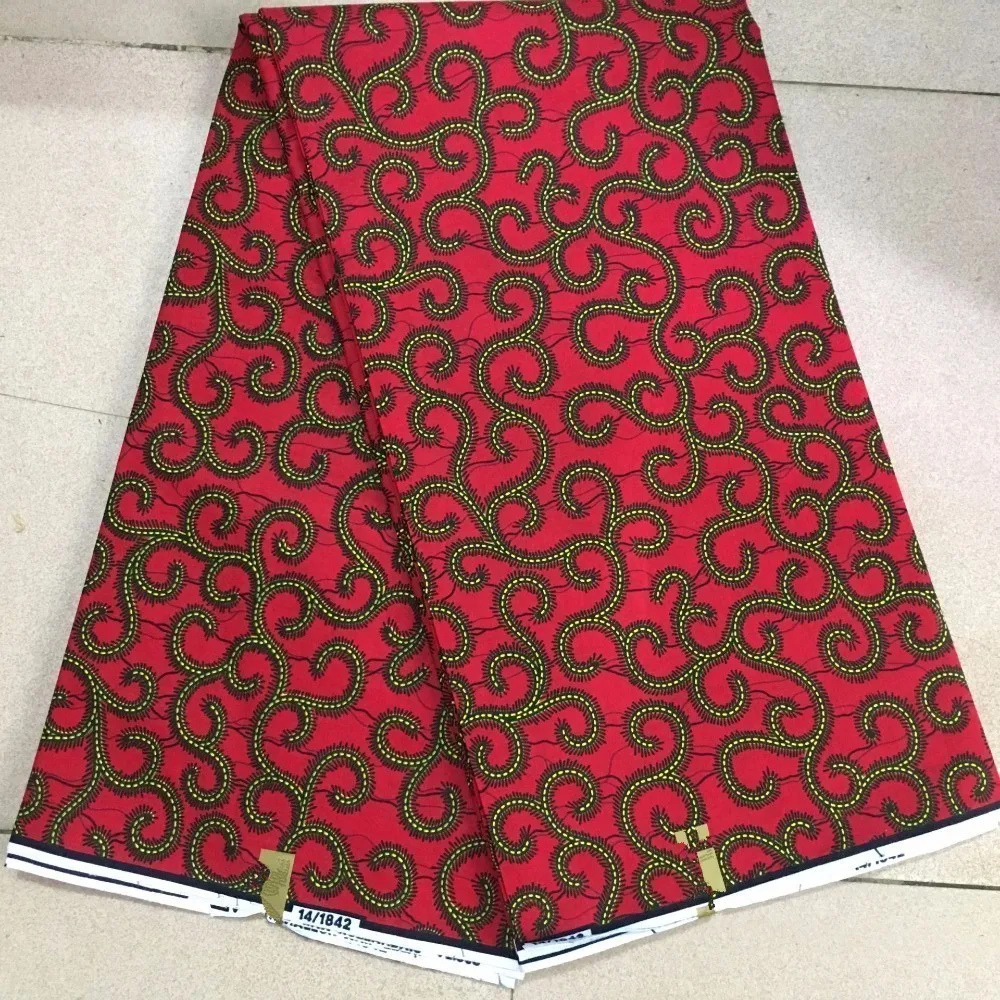 

100% Cotton African Lace Fabric Wax African Veritable wax For Sewing dress Nigeria Ankara Veritable wax Material 6 yards