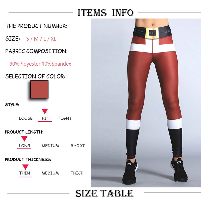 Skup 2019 gorące damskie świąteczne siłownie Fitness legginsy Cartoon wzorem świętego mikołaja śliczne Xmas szybkie suche ćwiczenia dna spodnie