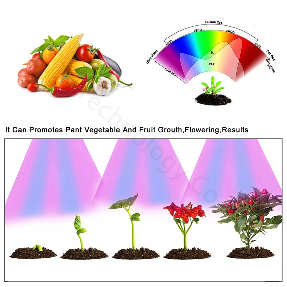 Smart IC светодиодный растет светильник 20 W 30 W 50 W AC220V полный спектр светать для Гидропоника в закрытом помещении Тепличный цветок семенное