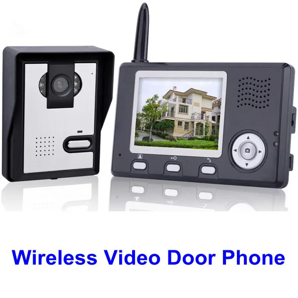 Free shipping 3.5 inch 2.4Ghz wireless video door phone system