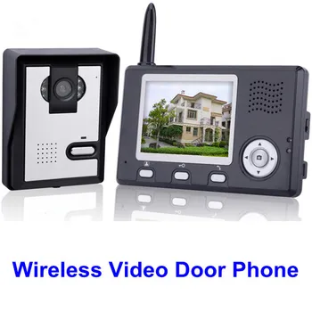 

Free shipping 3.5 inch 2.4Ghz wireless video door phone intercom system video doorphone