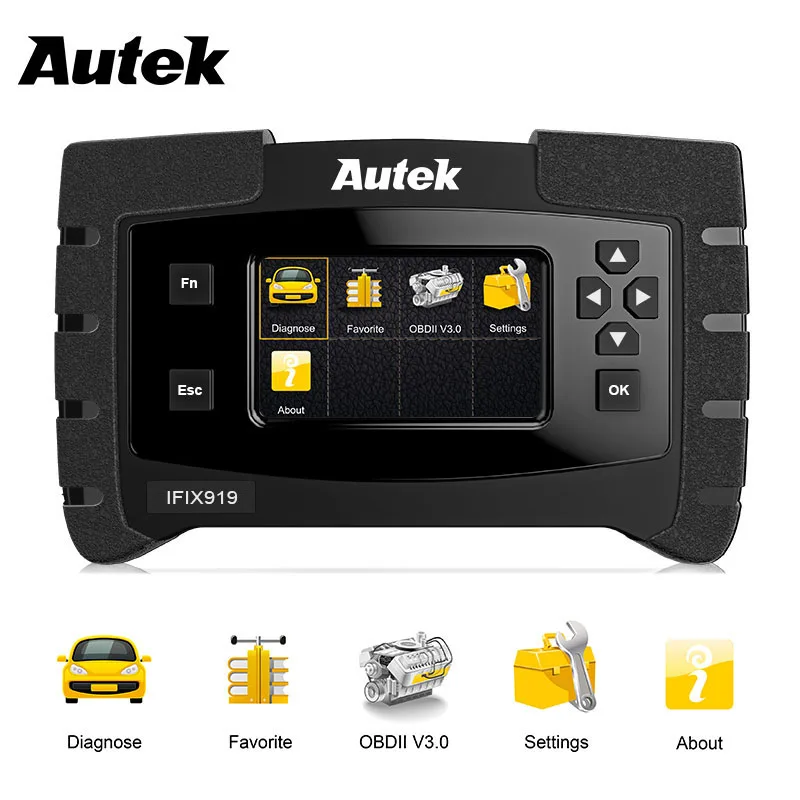 

Autek IFIX919 OBD2 Diagnostic Tool Scanner Full System Transmission ABS Airbag SAS Immobilizer Reset OBD 2 Automotivo Scanner