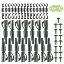 Быстросменный шарнирный рыбный шнур из бисера клипса с защелкой зажим контакта рыболовные снасти набор Резиновый рукав дроссельные бусины большой глаз Вертлюги