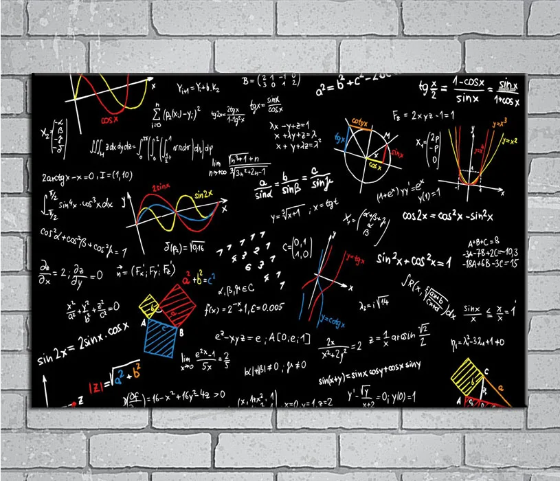 

Mathematics Equations Science Light Canvas Custom Poster 24x36 27x40 inch Home Decor N193