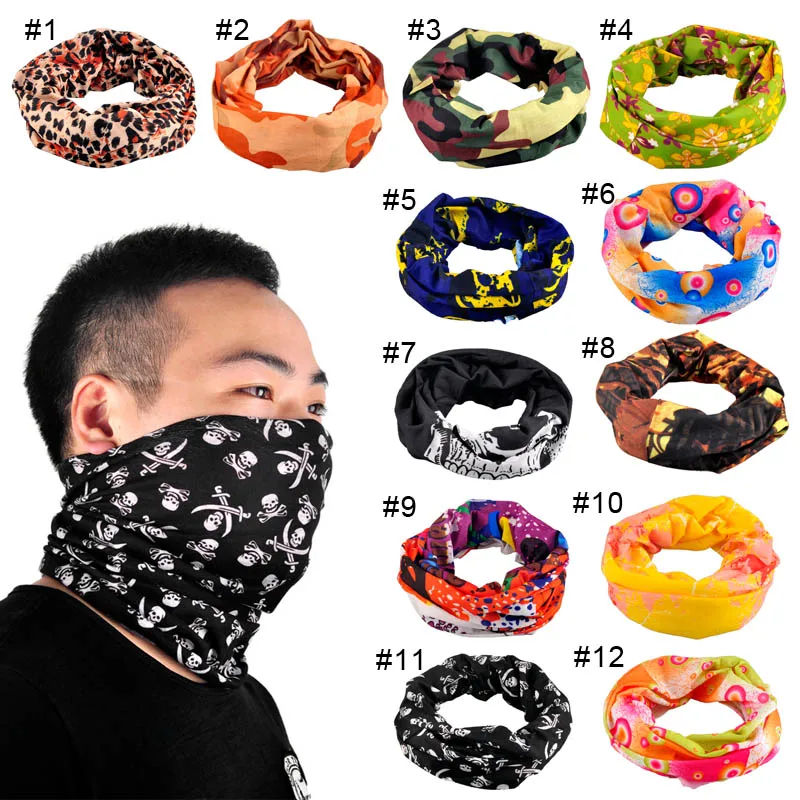 

Outdoor Sport Riding Bicycle Mask Headscarf Variety Turban Novelty Ghost Magic Headband Multi Head Scarf Motorcycle Face Mask