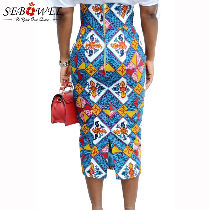 Bluish-African-Print-High-Waist-Bodycon-Pencil-Skirt-LC65104-5-3 