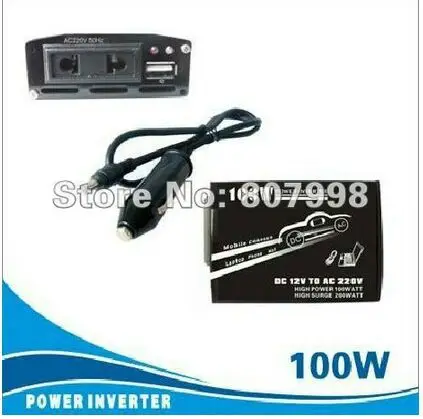 

NEW Split Style USB 100W DC 12V to AC 220V Car Power Inverter Adapter ,Dual Output