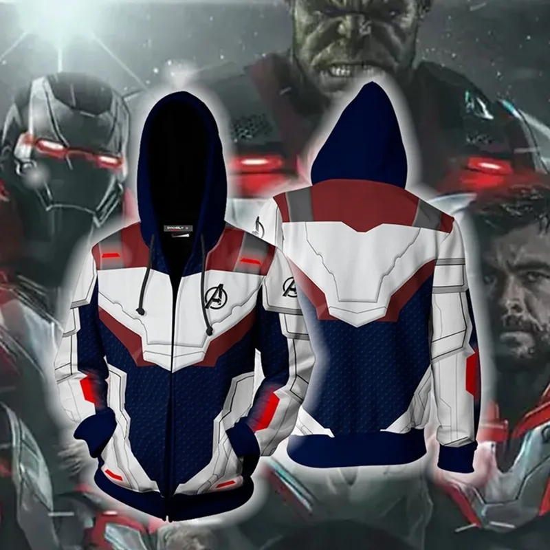 Мстители 4 Endgame косплей костюм толстовки квантовое царство супер герой пальто на