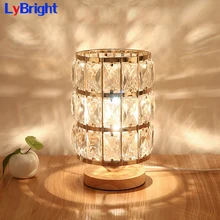 Современный хрустальный Настольный светильник переменного тока 90-260 В Романтический Простой скандинавский Настольный светильник для гостиной прикроватная Спальня украшение дома