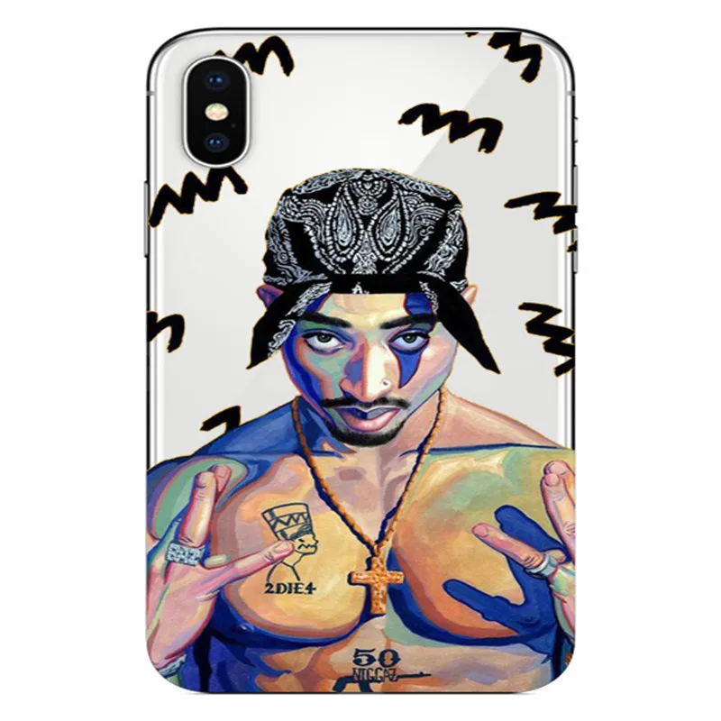 2Pac Tupac Amaru Shakur Makaveli мягкий прозрачный ТПУ чехол для телефона для iphone 4 5 6 7 8 Plus X XR XMax Coque Capa